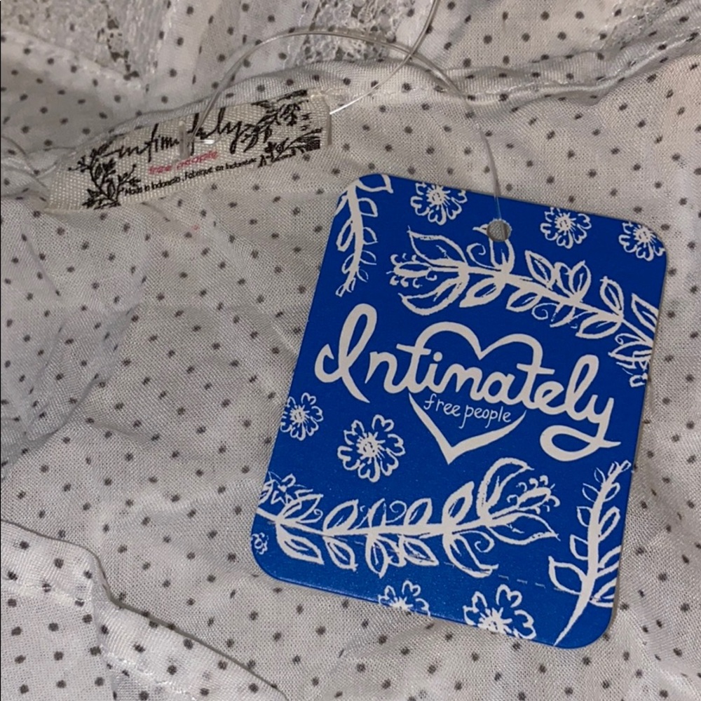 Free People WhiteGray Dot Lace Trapeze Slip Dress - Picture 9 of 12